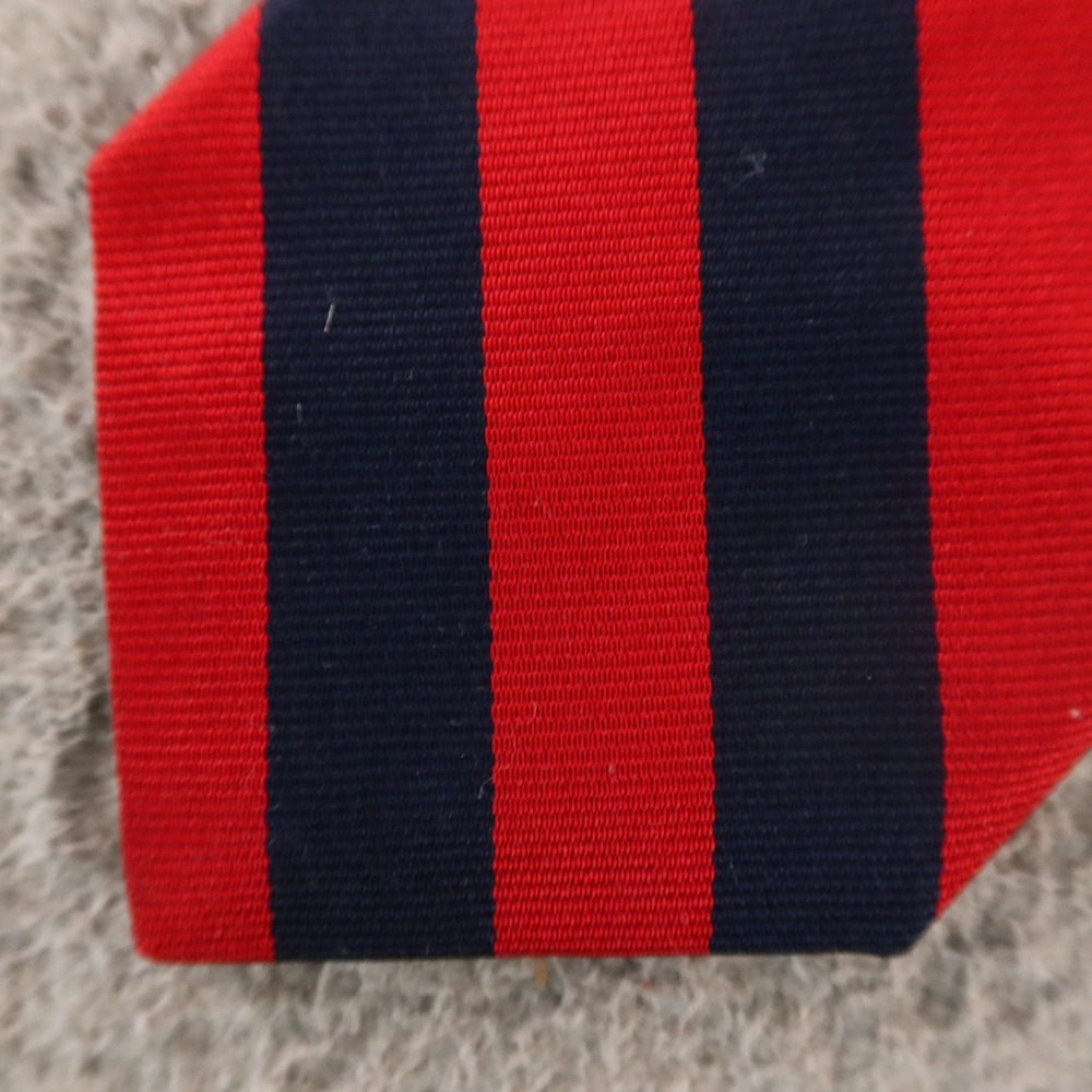 Marshall Fields Tie Blue Red‎ Regimental Striped 100% Silk Made in USA 3.25"
